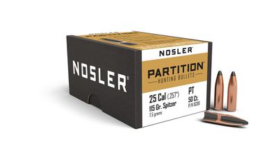 Nosler 25 Caliber 115gr Partition