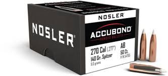Nosler Accubond 270 CAL (.277) 140 Grain Spitzer