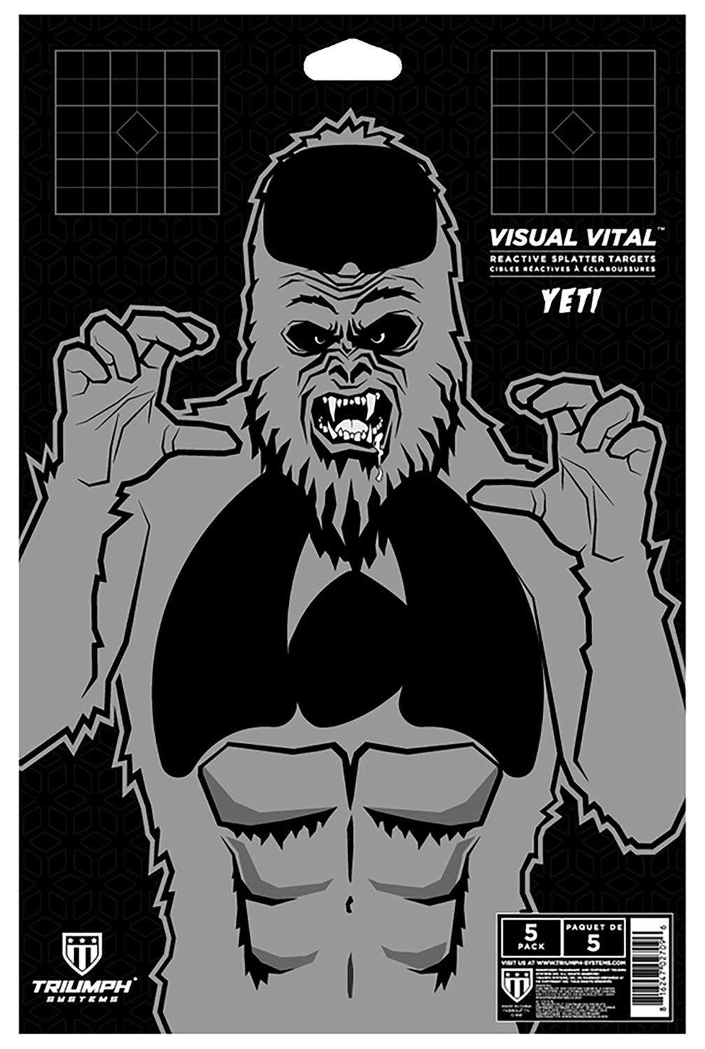 Triumph Threat Down Bleeding Target Yeti Corrugate Target 30&quot;H x 22&quot;W