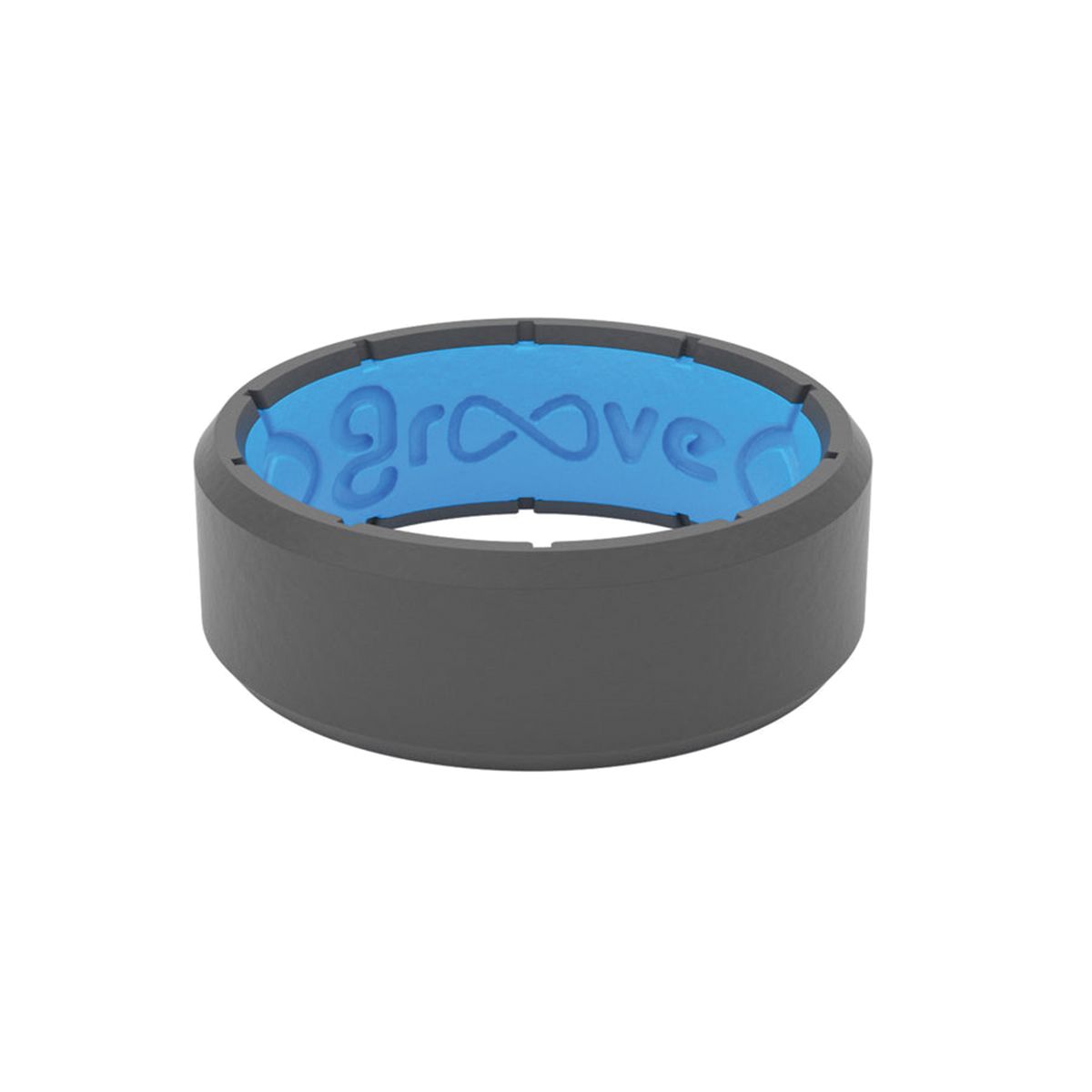 Groove Life Edge Ring, Size 10, Deep Stone Gray, Silicone
