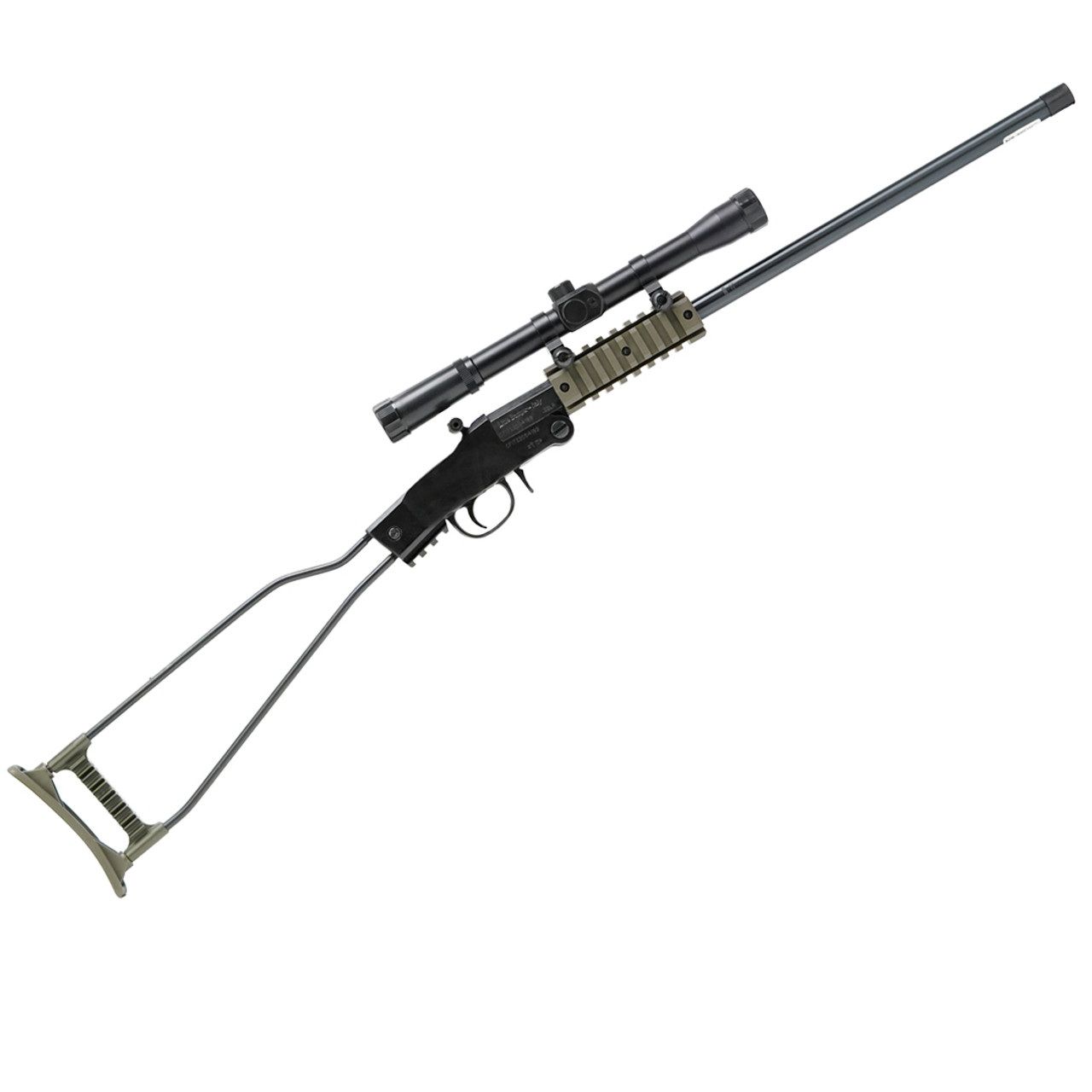 Chiappa Little Badger Break Action Rifle 22 LR 16.5&quot; OD Green Synthetic Stock