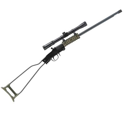 Chiappa Little Badger Break Action Rifle 22 LR 16.5&quot; OD Green Synthetic Stock