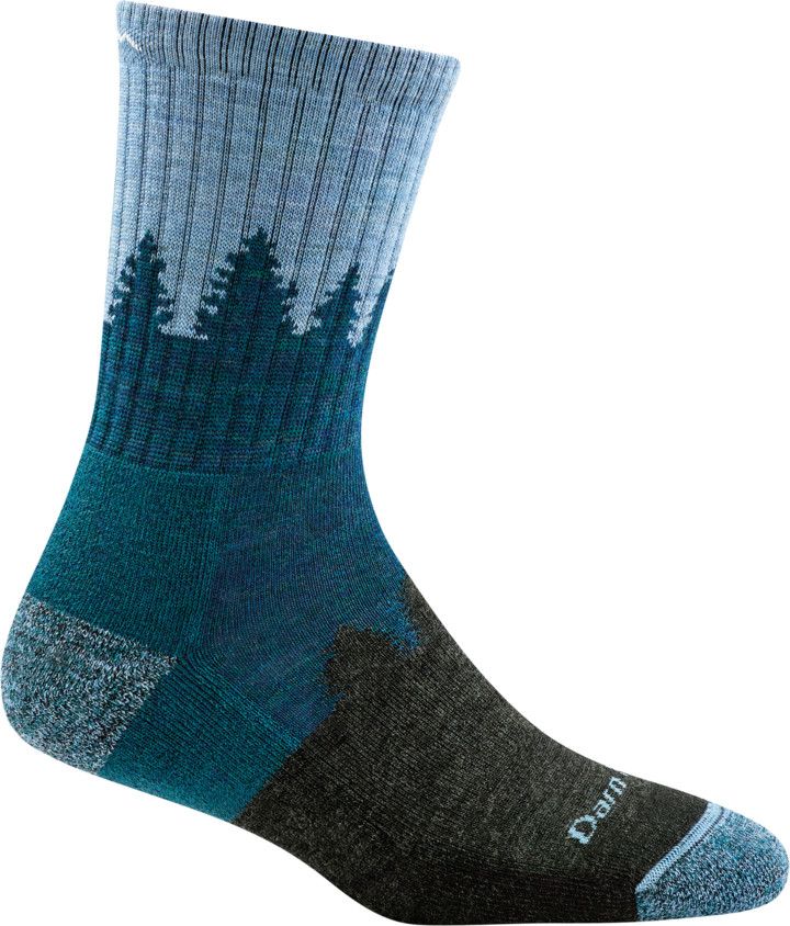 Darn Tough Women&#39;s Treeline Micro Crew Midweight Hiking Sock, Cushioning: Cushion, Size: Small (Women&#39;s 4.5-7), Colour: Blue
