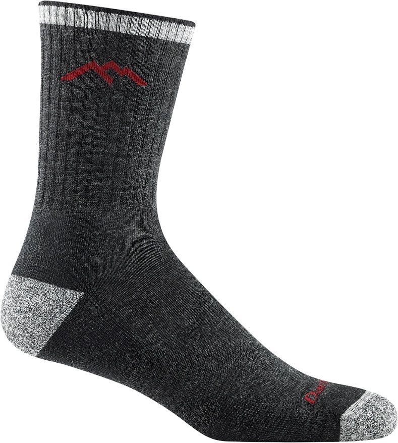  Darn Tough Men&#39;s Hiker Micro Crew Midweight Hiking Socks, Cushioning: Cushion, Size: Medium (Men&#39;s 8-9.5), Colour: Black