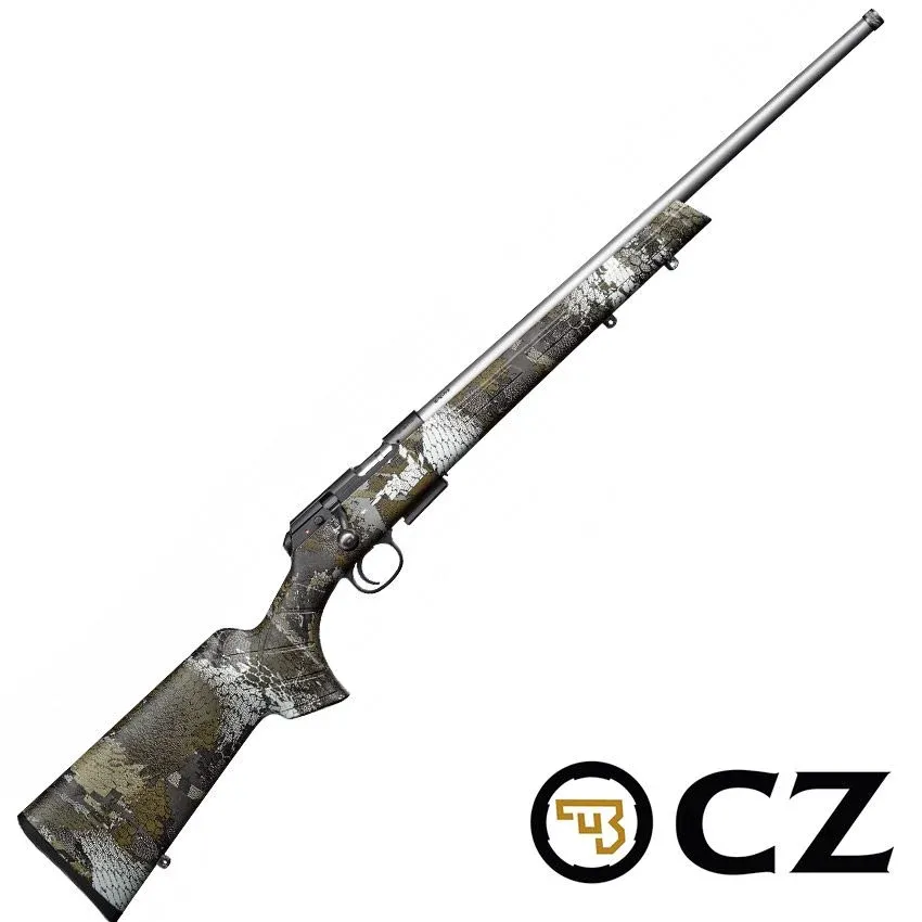 CZ 457 Synthetic Bolt Action Rimfire Rifle 22 LR 20&quot; Barrel Camo/Stainless