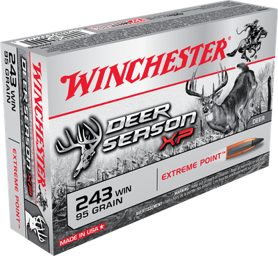 Winchester Deer Season XP 243 Win 95 Grain Extreme Point Polymer Tip Winchester Deer Season XP 243 Win 95 Grain Extreme Point Polymer Tip