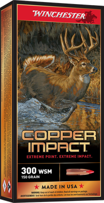 Winchester 300 WSM 150 Grain Rifle Ammunition Copper Impact