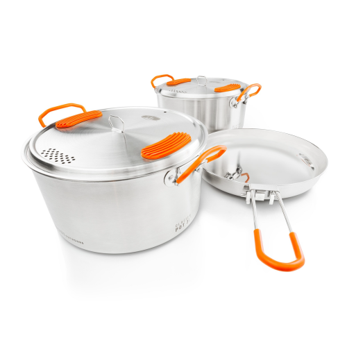 GSI Glacier Stainless Base Camper Medium Pot Set