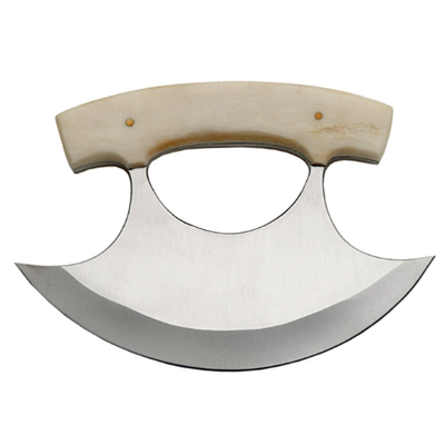 Ulu BONE Handle Knife with Sheath
