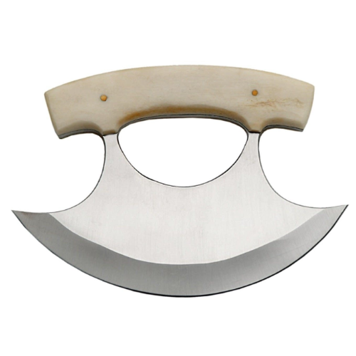 Ulu BONE Handle Knife with Sheath