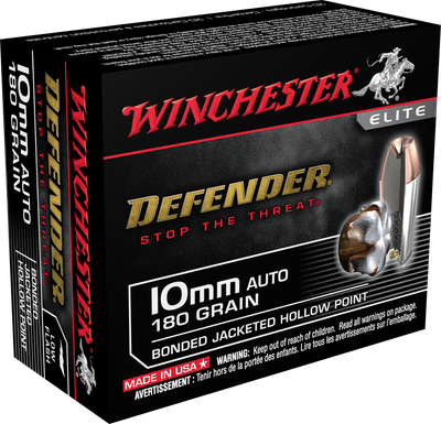 Winchester 10mm  180 Grain Bonded Jacketed Hollow Point
