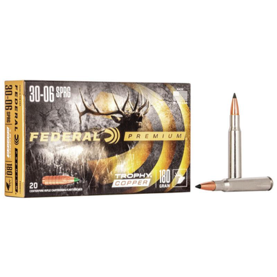 Federal Premium 30-06 Springfield 180 Grain Trophy Copper Federal Premium 30-06 Springfield 180 Grain Trophy Copper