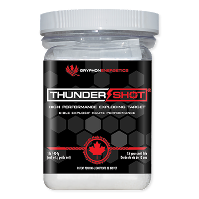 ThunderShot  Gryphonenergetics Centerfire Exploding Target 1lb
