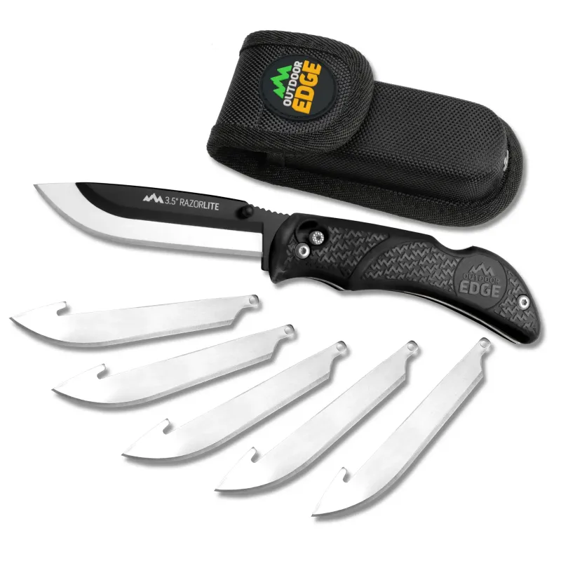Outdoor Edge 3.5" Razor-Lite Replaceable Blade Folding Knife Black Outdoor Edge 3.5" Razor-Lite Replaceable Blade Folding Knife Black