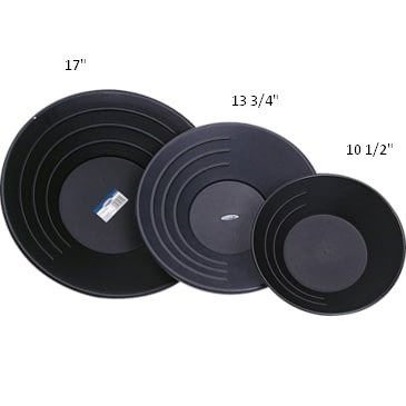 Stansport Plastic Gold Pan Black, Size: 10 1/2"