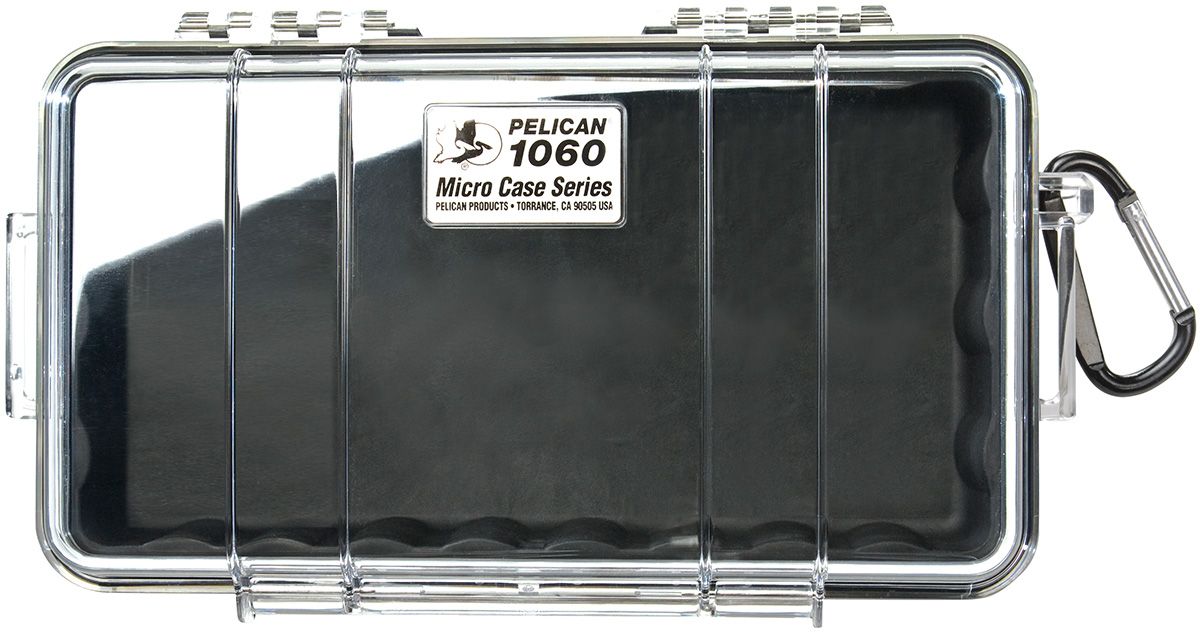 Pelican Products 1060 Micro Case, Colour: Black w/transparent lid