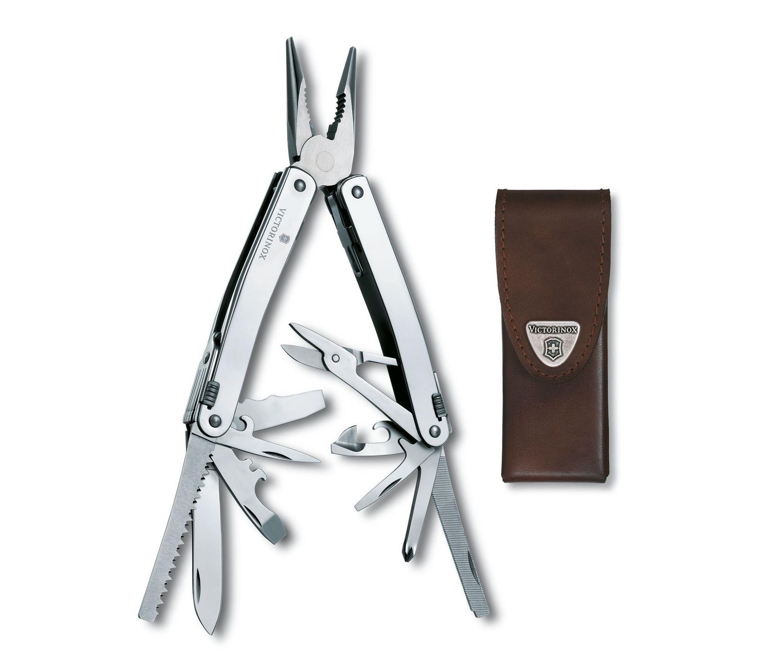 Victorinox Swiss Tool Spirit X Multi-Function Knife, Style: Leather Pouch