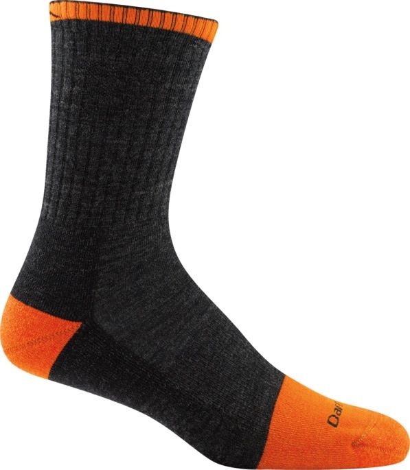 Darn Tough Men's Steely Micro Crew Midweight Work Socks, Size: Small (Men's 5.5-7.5), Colour: Graphite