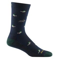 Darn Tough Men's Duck Duck Moose Crew Lightweight Lifestyle Socks, Size: Extra Large, Colour: Eclipse