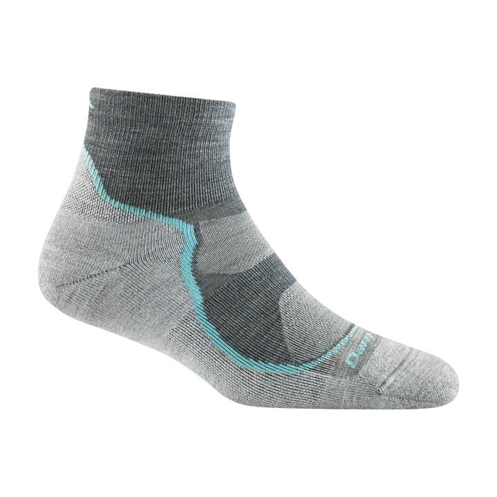 Darn Tough Women's Light Hiker Quarter Lightweight Hiking Sock, Size: Small (Women's 4.5-7), Colour: Slate