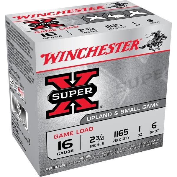 Winchester 16 Gauge 2 3/4" 1 oz #6 Lead Shot
