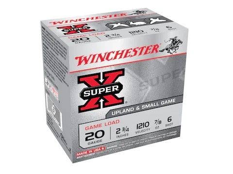 Winchester 20 Gauge 2 3/4" 7/8 Oz #6 Lead Shot