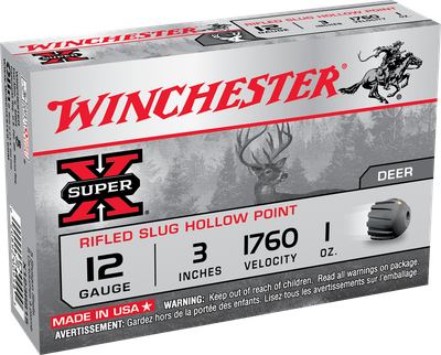 Winchester Super-X 12 Gauge 3" 1 Oz Rifle Slugs Winchester Super-X 12 Gauge 3" 1 Oz Rifle Slugs