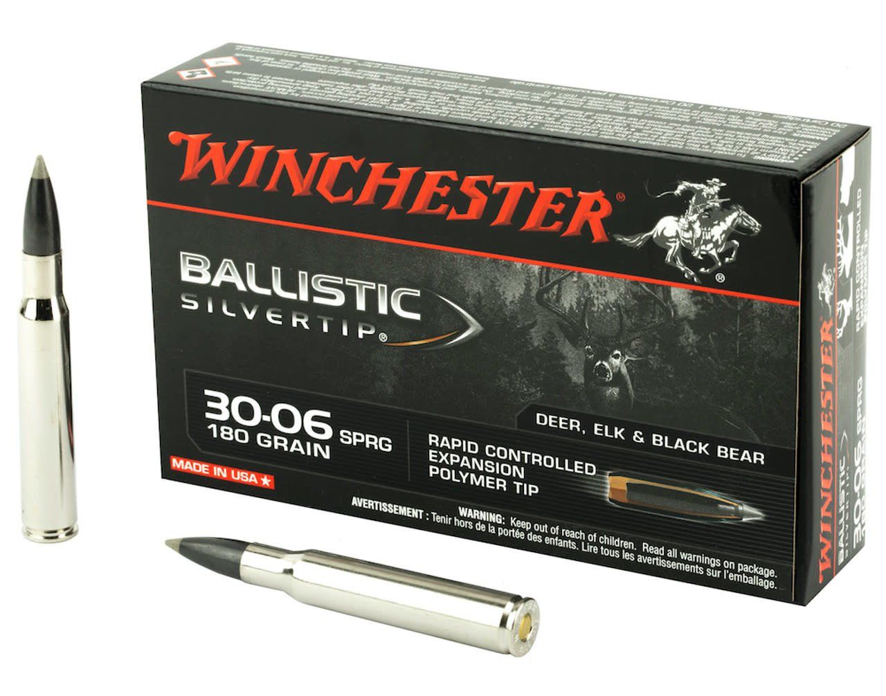 Winchester 30-06 Springfield 180 Grain Ballistic Silver Tip