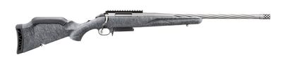 Ruger American Gen II Standard Rifle, Spiral Gun Metal Grey Barrel , Grey Splatter Stock