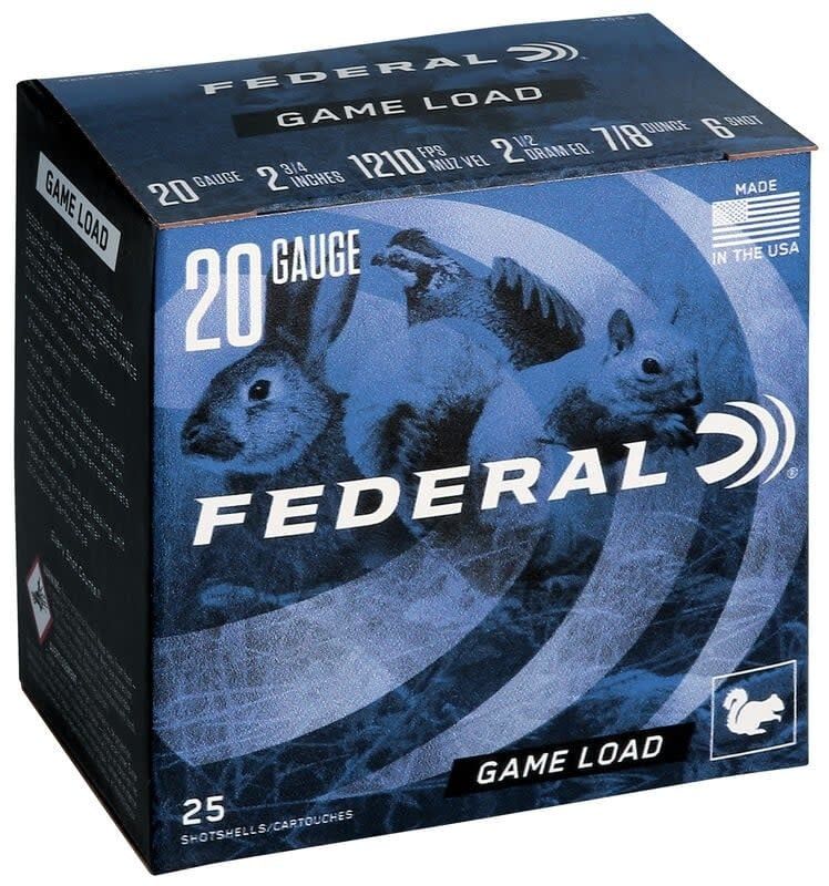 Federal 20 Gauge 2 3/4" 7/8 Oz #6 Game Load