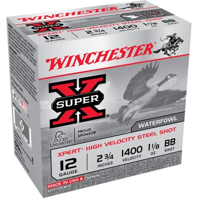 Winchester 12 Gauge 2 3/4" 1 1/8 Oz BB Steel Shot Winchester 12 Gauge 2 3/4" 1 1/8 Oz BB Steel Shot
