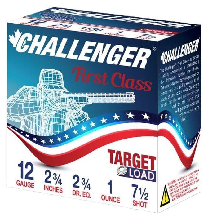 Challenger Target Load 12 Gauge 2 3/4" 1 1/8 oz. #7.5, 25/Bpox