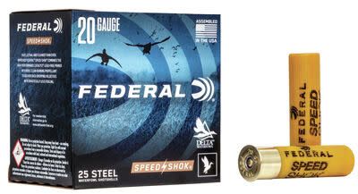 Federal Speed-Shok 20 Gauge 3" 7/8 Oz #4 Steel Shot