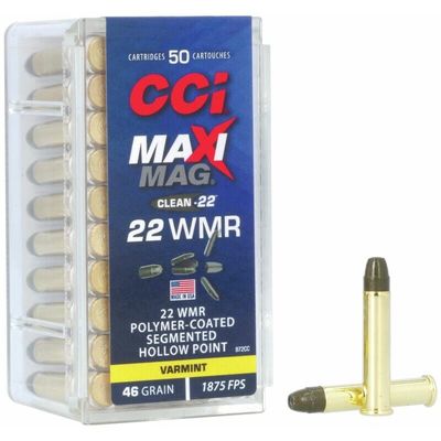 CCI 22 Mag Maxi Mag 46 Grain Segmented HP 50/box CCI 22 Mag Maxi Mag 46 Grain Segmented HP 50/box