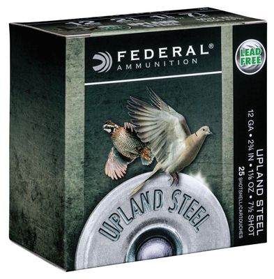 Federal  Upland Steel Shot 12 Gauge 2 3/4" 1 1/8 oz #7.5