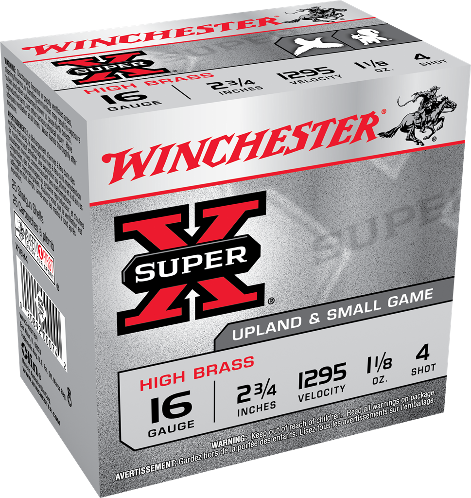 Winchester Super X High Brass Game Load 16 Gauge 2-3/4" 1-1/8 oz #4 Lead Shot