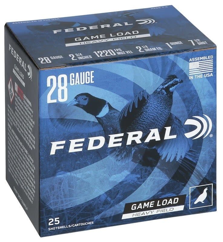 Federal Game Shok 28 Gauge 2-3/4" 1 Oz #7.5 Heavy Field Load