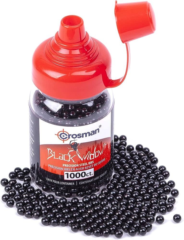Crosman Black Widow 4.5mm Black Coated BB's, 1000 Count