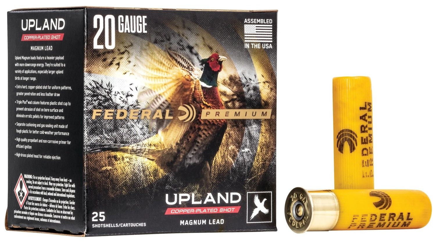 Federal Premium Wing Shok 20 Gauge 3" 1-1/4 oz #6 Lead Shot Copper-Plated Shot