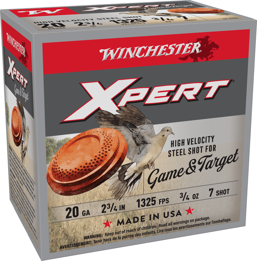Winchester Xpert High Velocity 20 Gauge 2-3/4" 3/4 oz 1165 fps, #7 Steal Shot