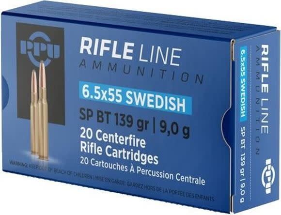 PPU 6.5x55 Swedish 139 Grain Jacketed Soft Point
