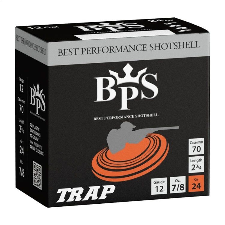BPS Ammunition 12 Gauge 2 3/4" 7/8 oz/24 grams Trap Shot