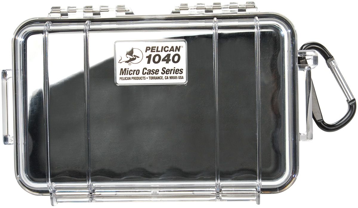 Pelican Products 1040 Micro Case, Colour: Black w/transparent lid