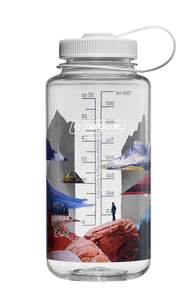 Nalgene 32 oz/1 L Wide Mouth Surrealist Collection Bottle, Style: Mixed Landscapes