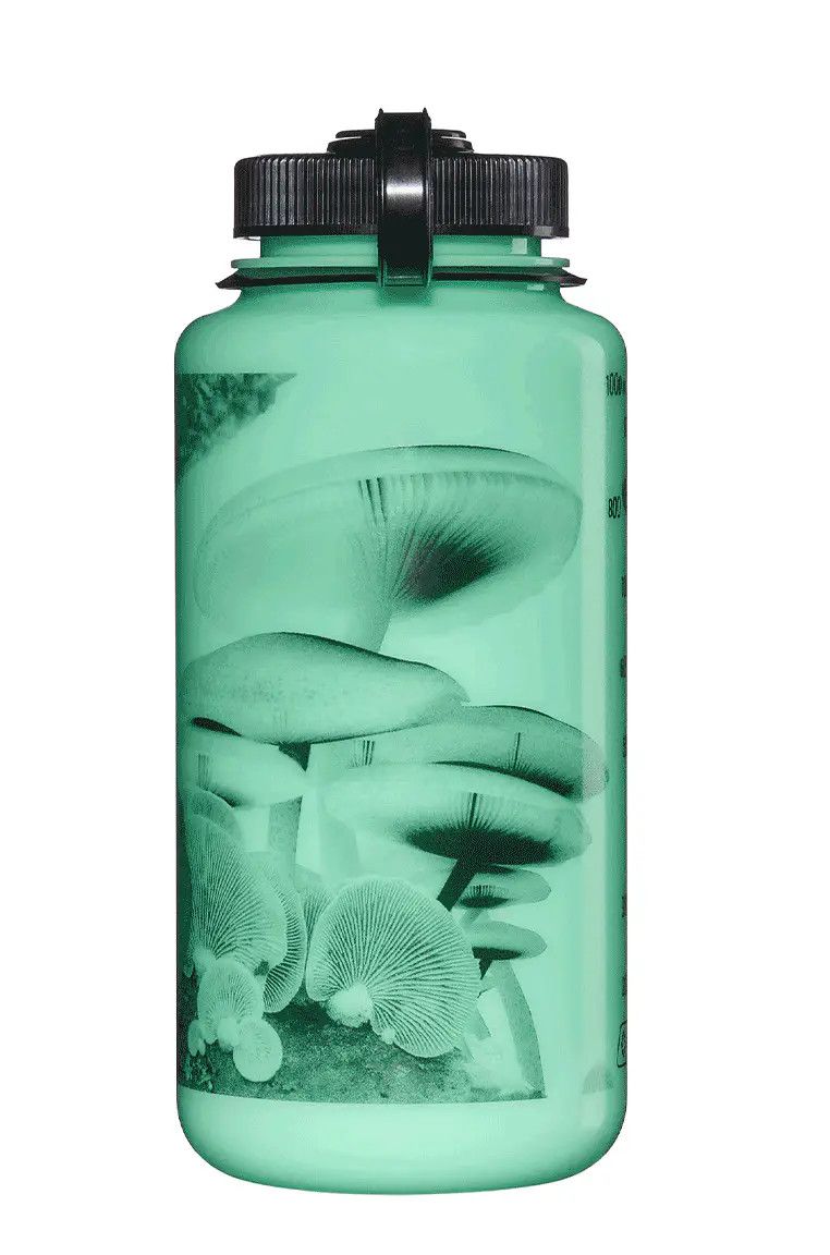 Nalgene 32 oz/1 L Wide Mouth Glow Wyld Bottle, Style: Mushrooms