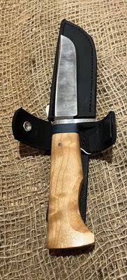 Cadsand Blades Classic Hunter Fixed Blade Knife with Leather Sheath