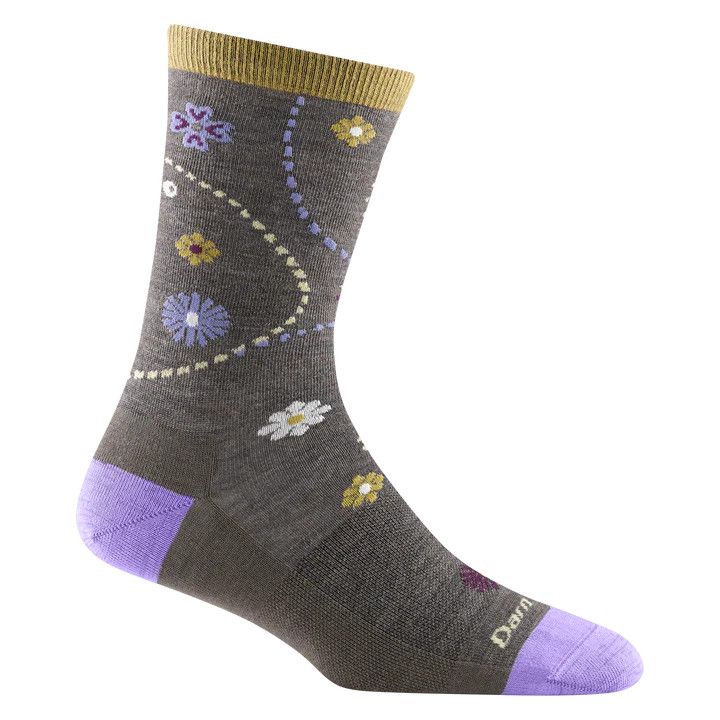 Darn Tough Women's Garden Crew Lightweight Lifestyle Sock No Cushion Large (Women's 10-11.5) Morel