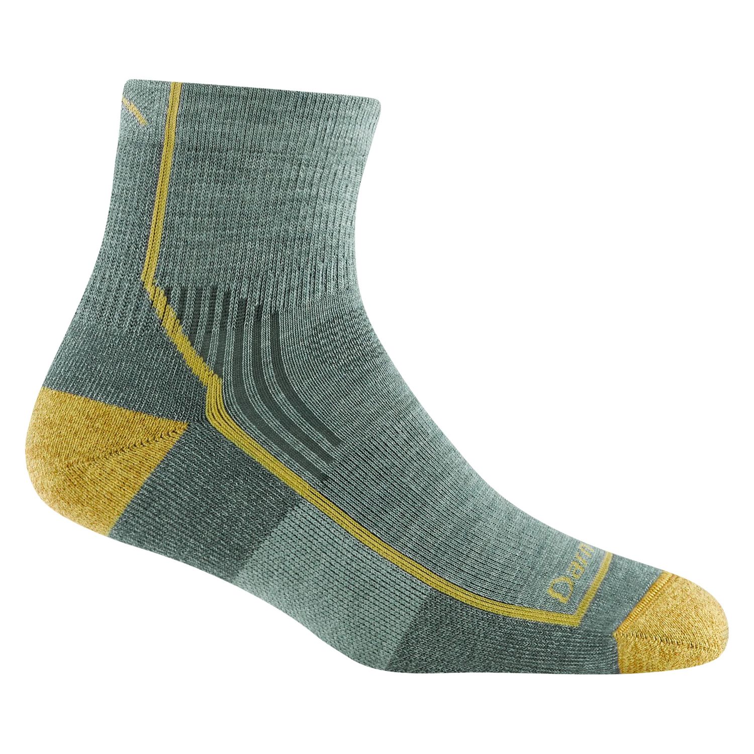 Darn Tough Women's Hiker Quarter Midweight Hiking Socks Cushion Small (Women's 4.5-7) Sage
