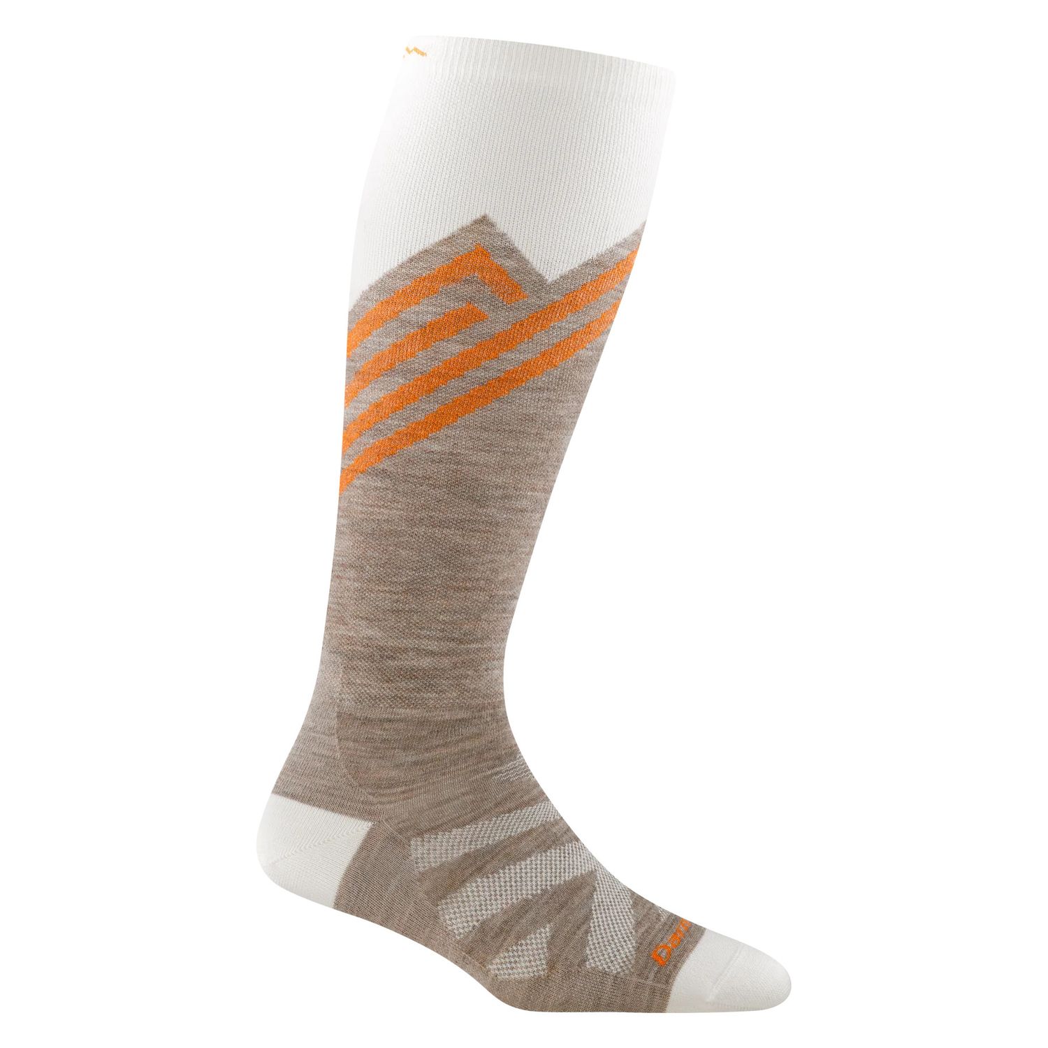 Darn Tough Women's Peaks Over-The-Calf Ultra-Lightweight Ski &amp; Snowboard Sock Biscotti Large (Women's 10-11.5)