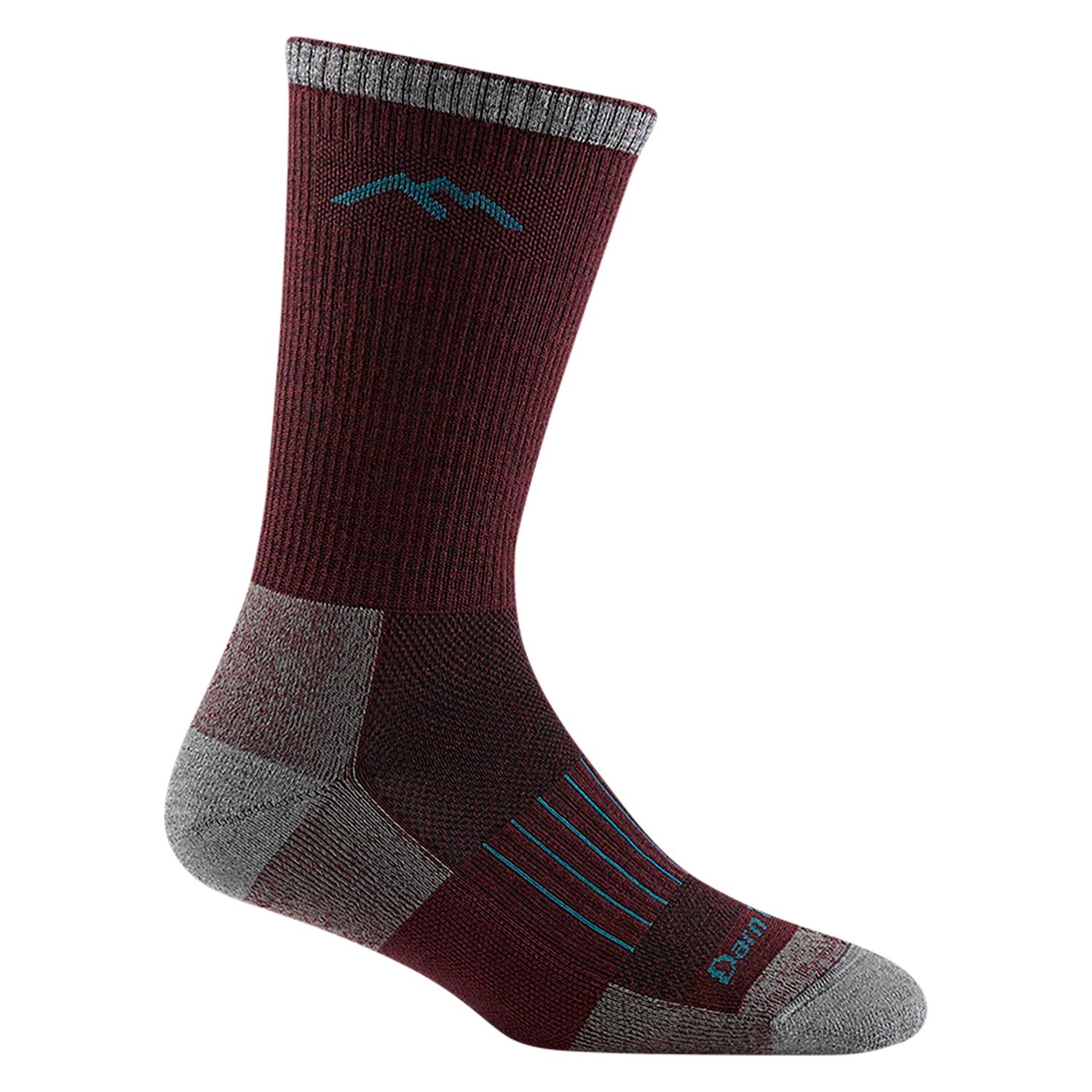 Darn Tough Women's Boot Lightweight Hunting Sock Large Burgundy